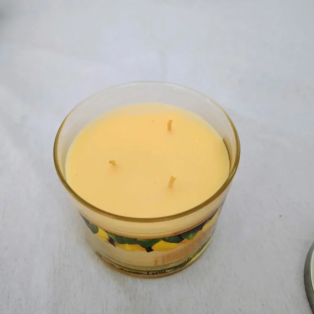 Bath & Body Works Limoncello Candle 3 Wick Jar Home Fragrance NEW Lemon Zest